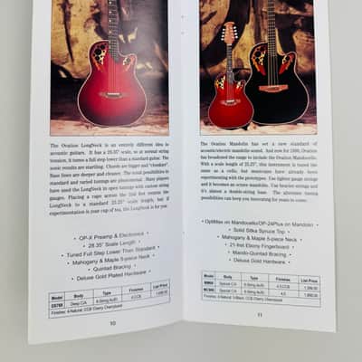 Ovation Price List 1996 image 3