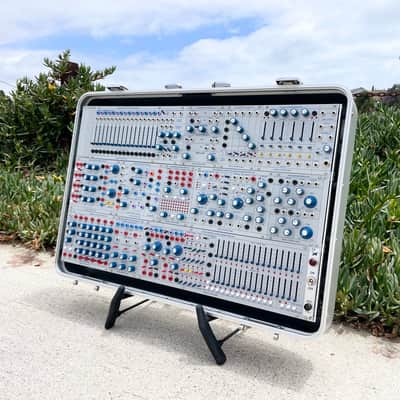 Buchla Tiptop 200t series with BPNYC ZERO Halliburton Eurorack Modular Travel Case SILVER 122hp 9U w/MARF image 1