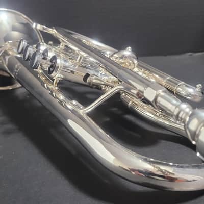 Getzen Eterna PRO Eterna 800S Silver L B Cornet, M/P 's and hardcase  Case  Silver Plate image 5