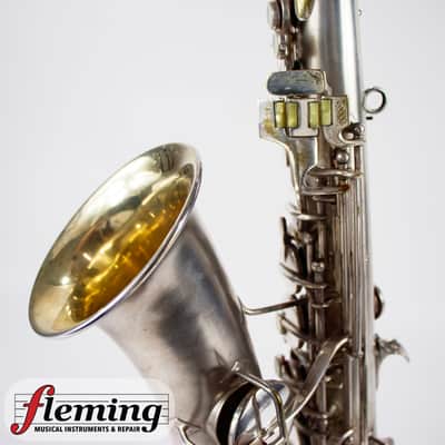 Conn New Wonder Transitional Alto Saxophone - Silver Plate, Gold Wash Bell, 1932 image 15
