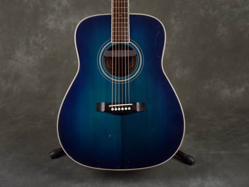 Yamaha FG-422 OBB Acoustic Guitar - Oriental Blue Burst - 2nd | Reverb