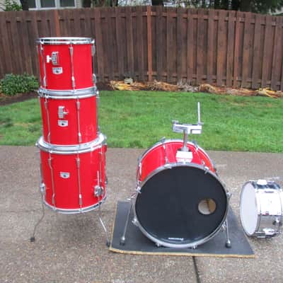 Tama Vintage Rockstar 22 X 16 Bass Drum, Lipstick Red, Made in Japan ! image 11