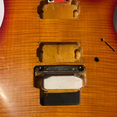 2003 Korean Ibanez RG320FM Orange Flame Maple Guitar Body Floyd Ready image 5