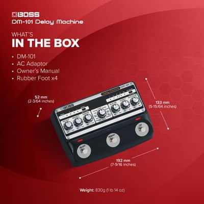 BOSS DM-101 Delay Machine | Ultimate Analog Delay Pedal with Advanced Technology | Warm, Saturated & Highly Musical Tone | 12 Unique Modes | Stereo Operation | 127 User Memories | MIDI I/O image 4