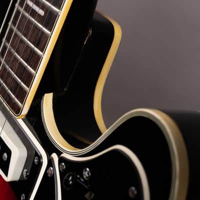 Univox Coily Semi Hollow 335-Style Guitar Made In Japan Vintage - Burst image 4