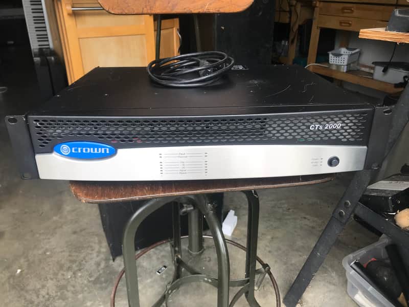 Crown CTs 2000 2-Channel 1000 WPC Power Amp With IEC and input connectors. Fresh Church Removal. (second listed) image 1