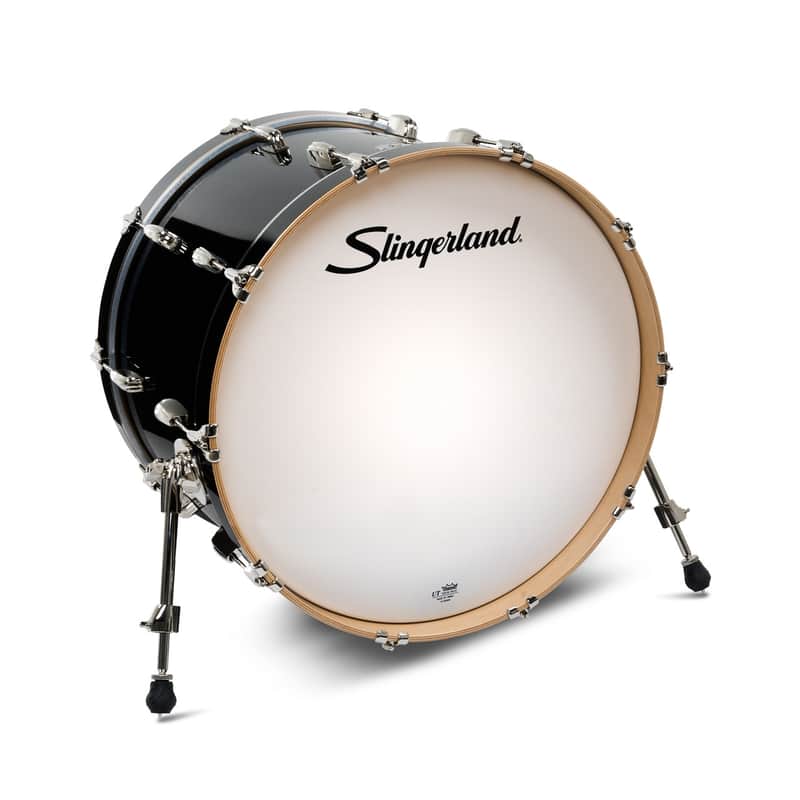 Slingerland Studio King Bass Drum, 14x22", Del Norte Black Lacquer image 1