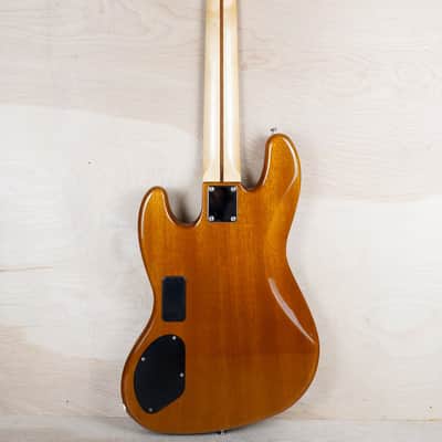 Fender Deluxe Active Jazz Bass Okoume V 2014 Natural w/ Bag image 3