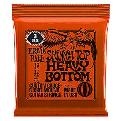 Ernie Ball 3215 Skinny Top Heavy Bottom Electric Guitar Strings 3-Pack