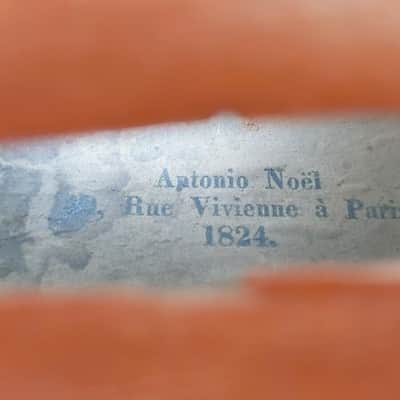Vintage French 1824 Antonio Noel 4/4 Violin for Restoration - Has a Neck Graft image 2