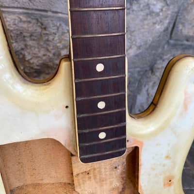 Immagine Vintage Layolo Bass (Made in Italy) - Pearloid Body - Restoration Project - 14