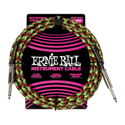 Ernie Ball - Braided Instrument Cable - Straight/Straight 10ft - Good Vibrations
