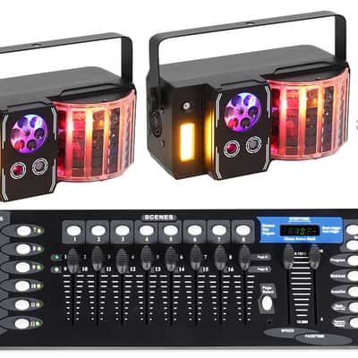 Rockville INSTA PARTY 51 5-in-1 Dance Floor DJ Effect Light Derby/Laser/Strobe