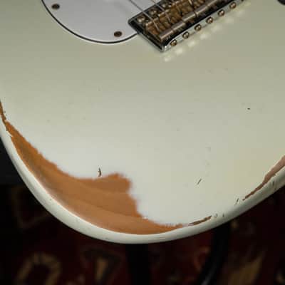 2006 Fender Custom Shop '60 Stratocaster Relic Olympic White w/OHSC image 15