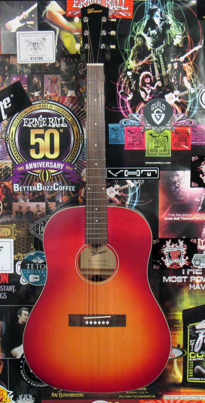 Greco GAJ-30 CSB Acoustic Electric Guitar - Cherry Sunburst w/Gig Bag image 1