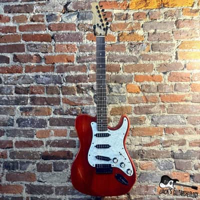 Weeping Willow Lutherie Custom T/S-Style Hybrid Electric Guitar (2000s - Red Trans) image 2