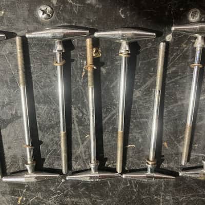 Slingerland (8) 1960's "torpedo" t rods for bass drum 1960's image 1