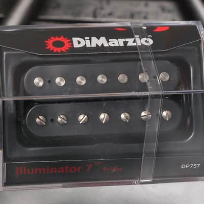 DiMarzio DP757BK Illuminator 7 String Bridge Humbucker - Black / Nickel Pole Pieces image 1