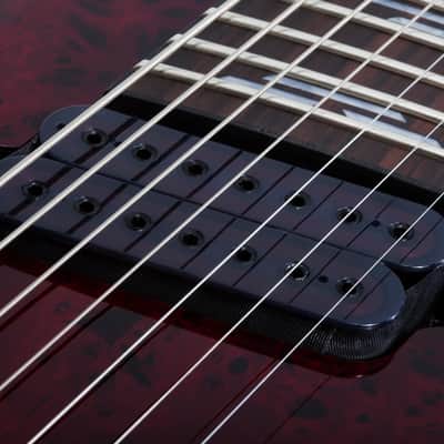 Schecter Omen Elite-7 Multiscale Black Cherry Burst image 10