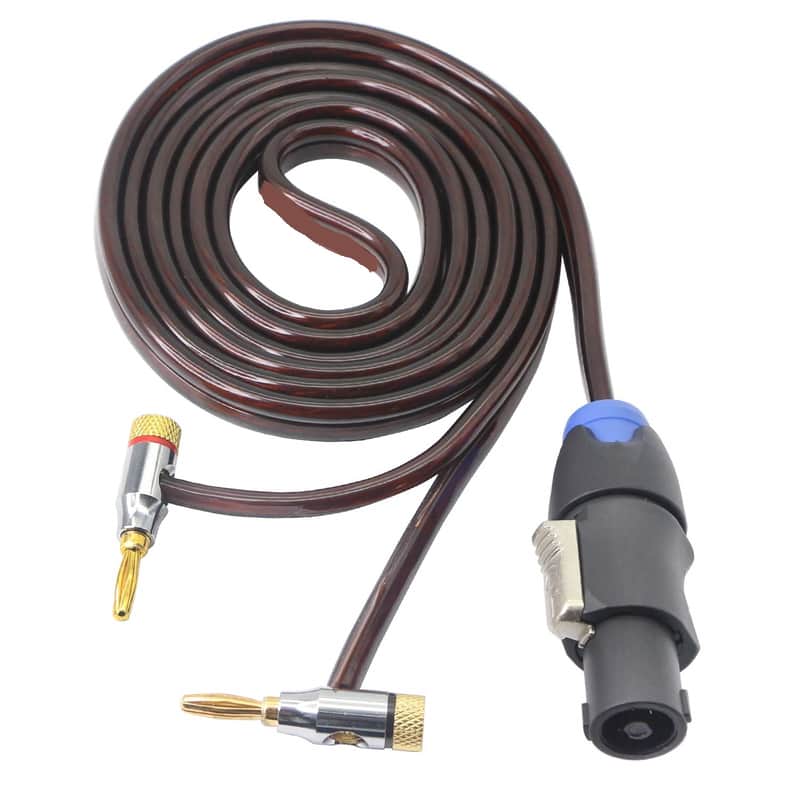 Speak on to Banana Speaker Cable, Banana to Speak on Male Speaker Wire Audio Adapter Amplifier Connection Cord image 1