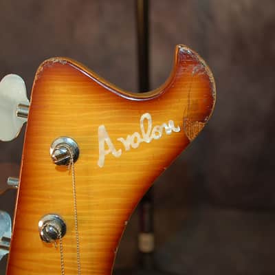 Video Demo 1967 Avalon AV-2 Shaggs Double Pickup Bass Guitar Pro Setup Original Hard Shell Case image 7