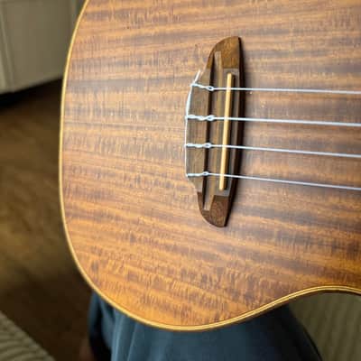 Luna High-Tide Koa Concert Ukulele 2010s - Natural image 7