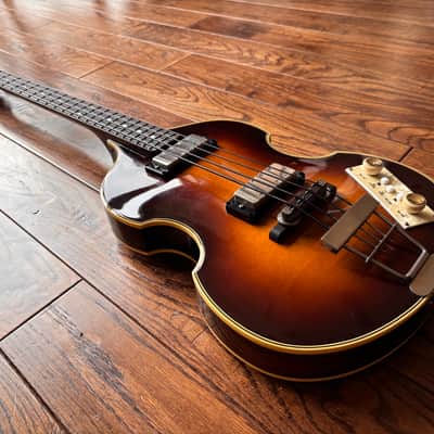 1988 Greco VB-650 Violin Bass Beatles McCartney Black TapeWound MIJ Fujigen Japan image 5