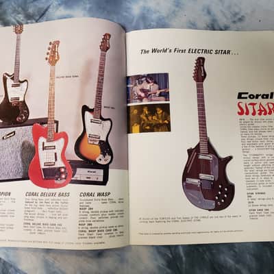 Vintage Original 1967 Danelectro Guitar and Amp Catalog Hornet Bellzouki Firefly Case Candy image 4