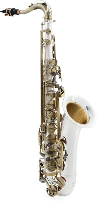Growling Sax Roar Professional Tenor Saxophone - Dull Silver Body  Antiqued Keys And Key Guards  Silver-plated Bell and image 1