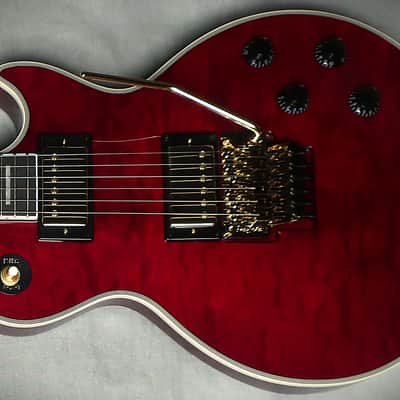 Epiphone Alex Lifeson Les Paul Custom Axcess Quilt - Ruby image 1