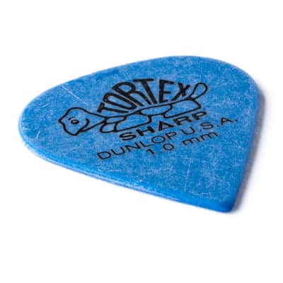 Dunlop 412P100 Tortex Blue Sharp Guitar Picks 1.00mm (12-Pack) image 7
