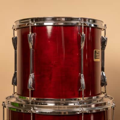 1990s Yamaha Stage Custom Cranberry Red Drum Set image 16