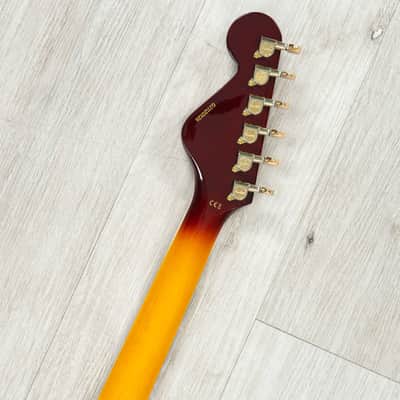Hagstrom VIK67-G-VSB '67 Viking II Semi-Hollow Guitar, Resinator Fretboard, Vintage Sunburst image 9