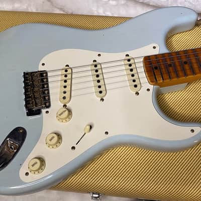 Fender Custom Shop 1957 Stratocaster Journeyman Relic - Aged Sonic Blue - 7.8lbs - Authorized Dealer - OPEN BOX - SAVE BIG! G06385 image 4
