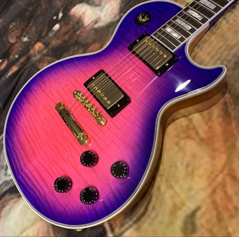 Rare Gibson Les Paul Custom Axcess Neon Burst 2024 - Bengal Burst image 1