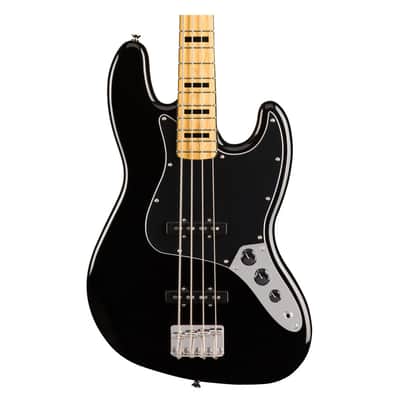 Used Squier Classic Vibe '70s Jazz Bass - Black w/ Maple FB image 1