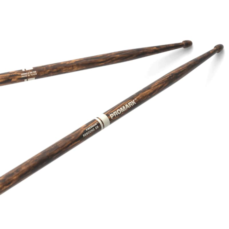 Promark Rebound 2B FireGrain Hickory Acorn Wood Tip Drumsticks image 1