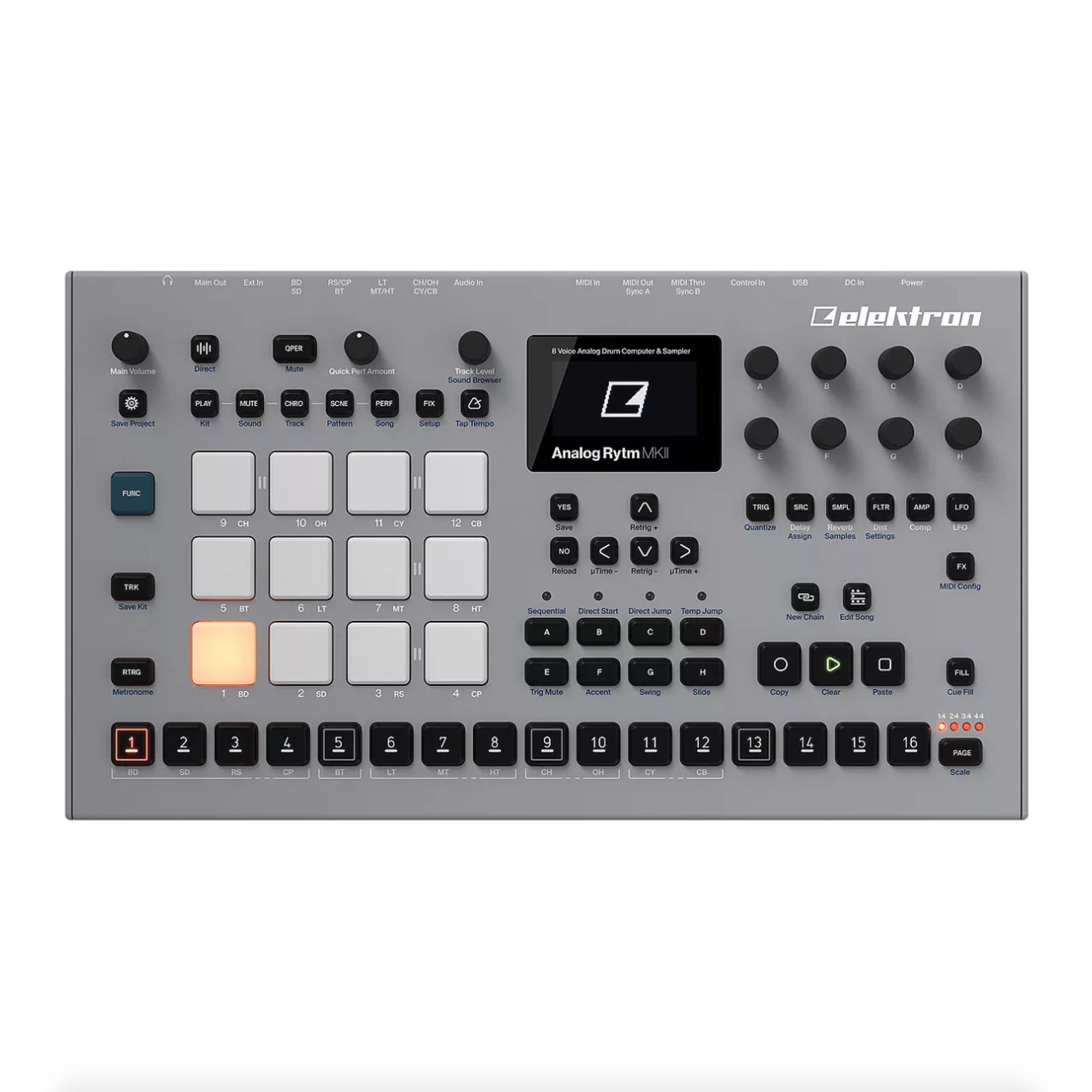 Elektron Analog Rytm MKII 8-Voice Analog Drum Computer & Sampler