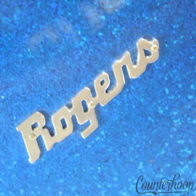 Rogers 22,13,16"Cleveland Drum Set Shells Bass/Tom/Floor Holiday Blue Sparkle BB image 8