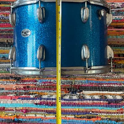 Slingerland 1970’s 14” Sparkling Blue Pearl Rack Tom image 8