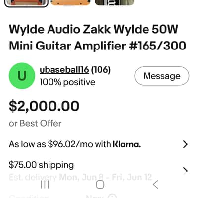 Wylde Audio Amplifier  mini 50 watt head 2026 purple image 8