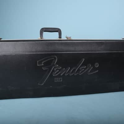 1980s Fender USA Molded Hardshell Rectangular Electric Guitar Case Black image 11