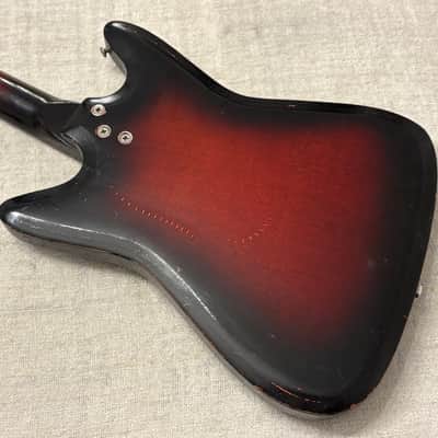 1960’s Kay Vanguard II Single Pickup Garage Rock Guitar “Red Devil” Red Foil Reflector Model USA image 15