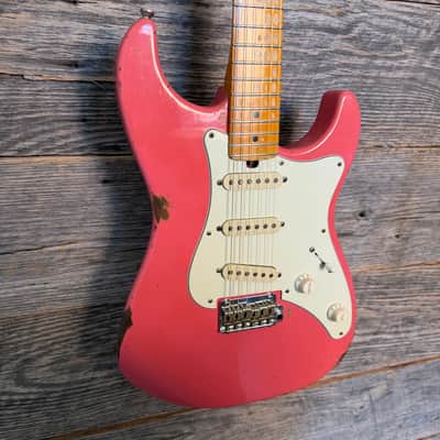 Friedman Vintage S Aged Electric Guitar - Coral (Medium Aging) image 3