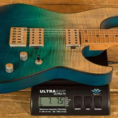 Schecter C-1 Standard Plus - Roasted Maple - Blue Fade image 8