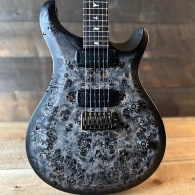 PRS Limited Wood Library Select S2 Custom 24-08 Poplar Burl Top - Charcoal Burst S2088895 image 1
