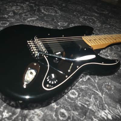 Black Fender HH Stratocaster with EMG humbuckers image 5