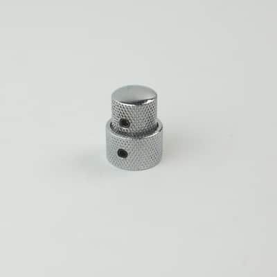 Set Dual Concentric Stacked Control Knobs for Electric Guitar or Bass, Chrome