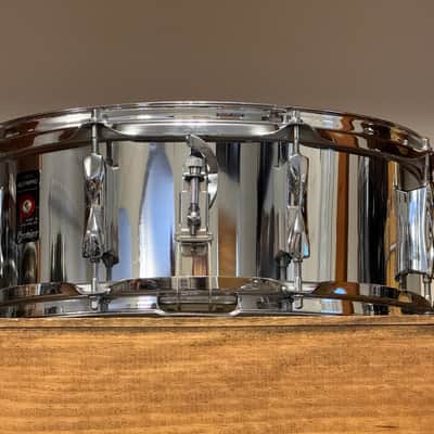 1960's Premier Olympic Chrome Over Steel Snare Drum 5x14 image 3