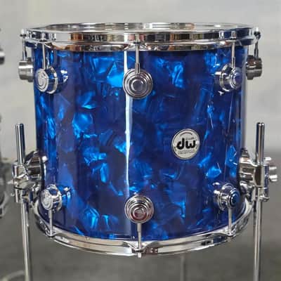 Used DW Collectors VLT 333 Maple 7pc Drum Set Blue Moonstone - Very Good image 7
